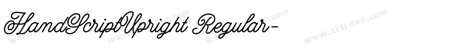 HandScriptUpright Regular字体转换